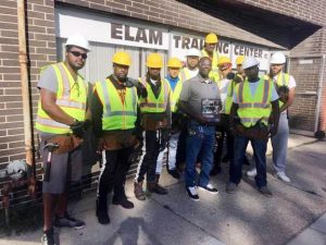 Community Builder Students with Instructor Adonis Elam of Elam Construction